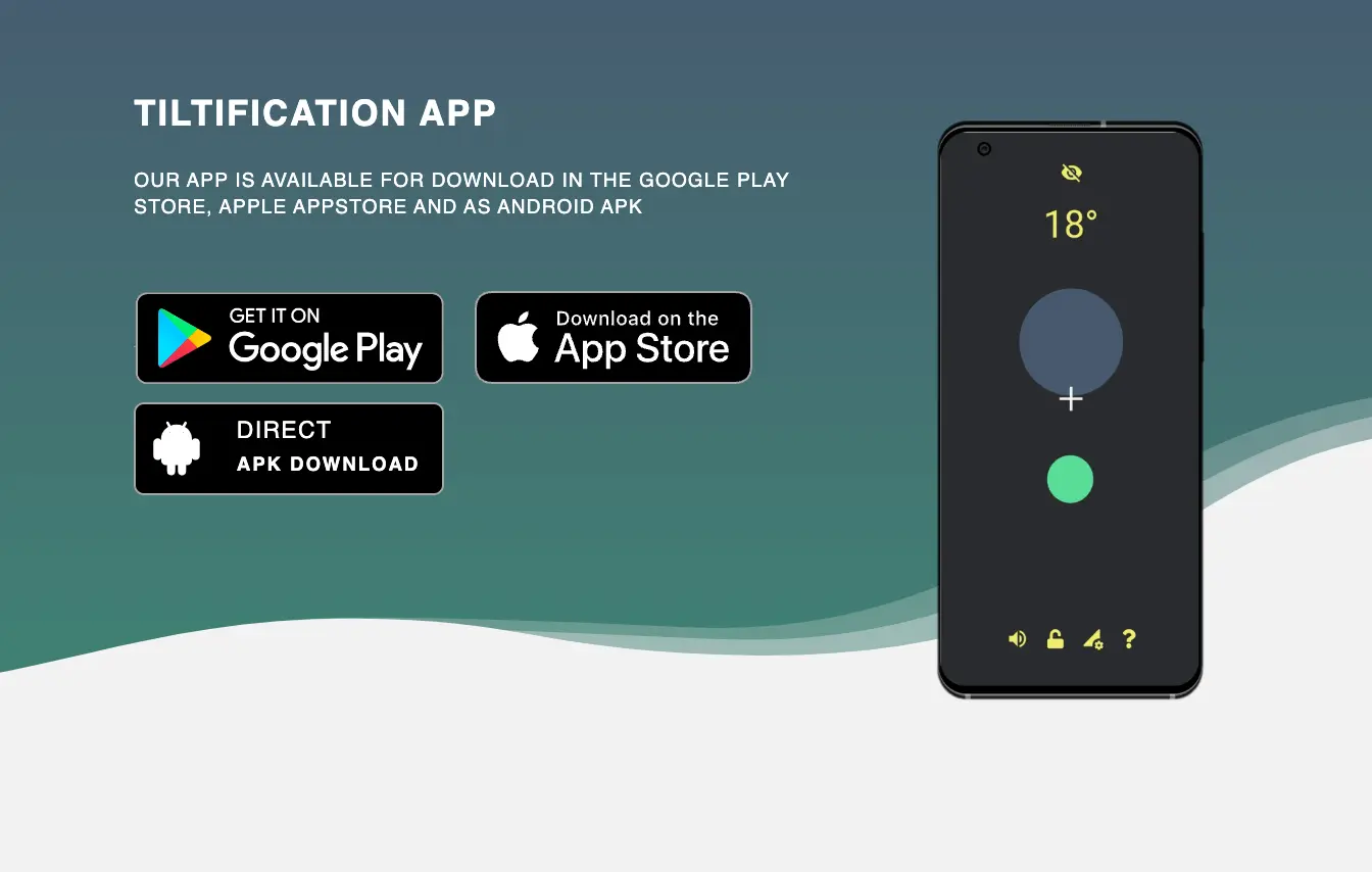Tiltification auditory spirit level mobile screens